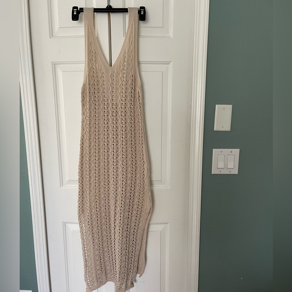 NWOT. Openwork Midi Cover Up Dress